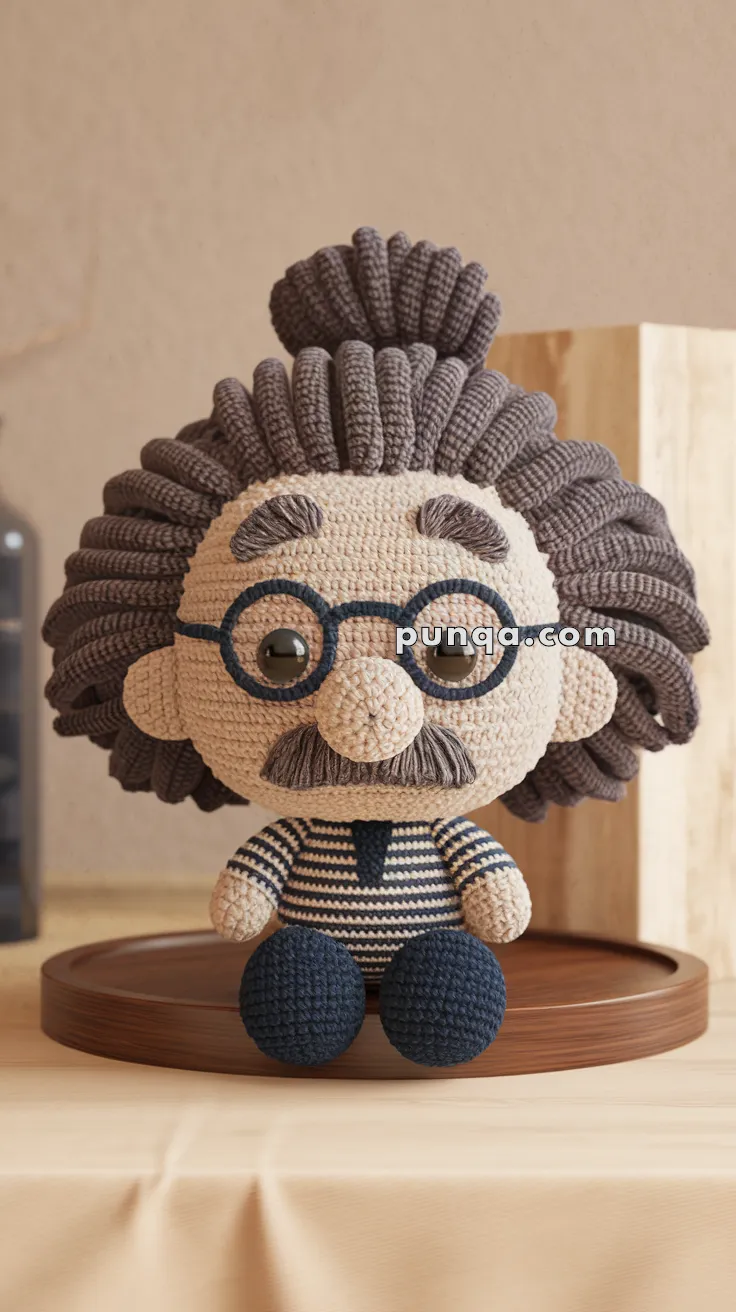 Amigurumi Albert Einstein – FREE Crochet Pattern