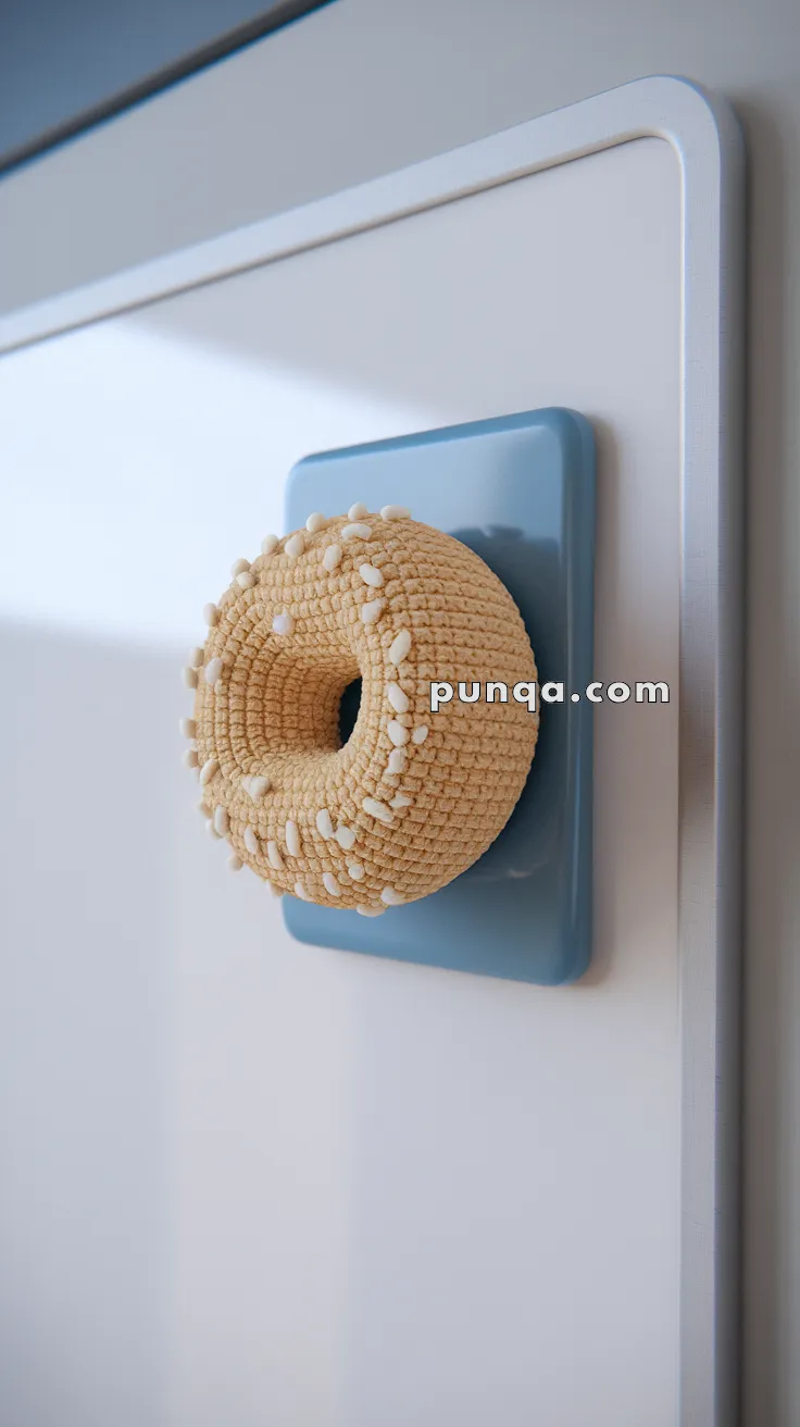 Realistic crochet image for Amigurumi Bagel Fridge Magnet - FREE Crochet Pattern