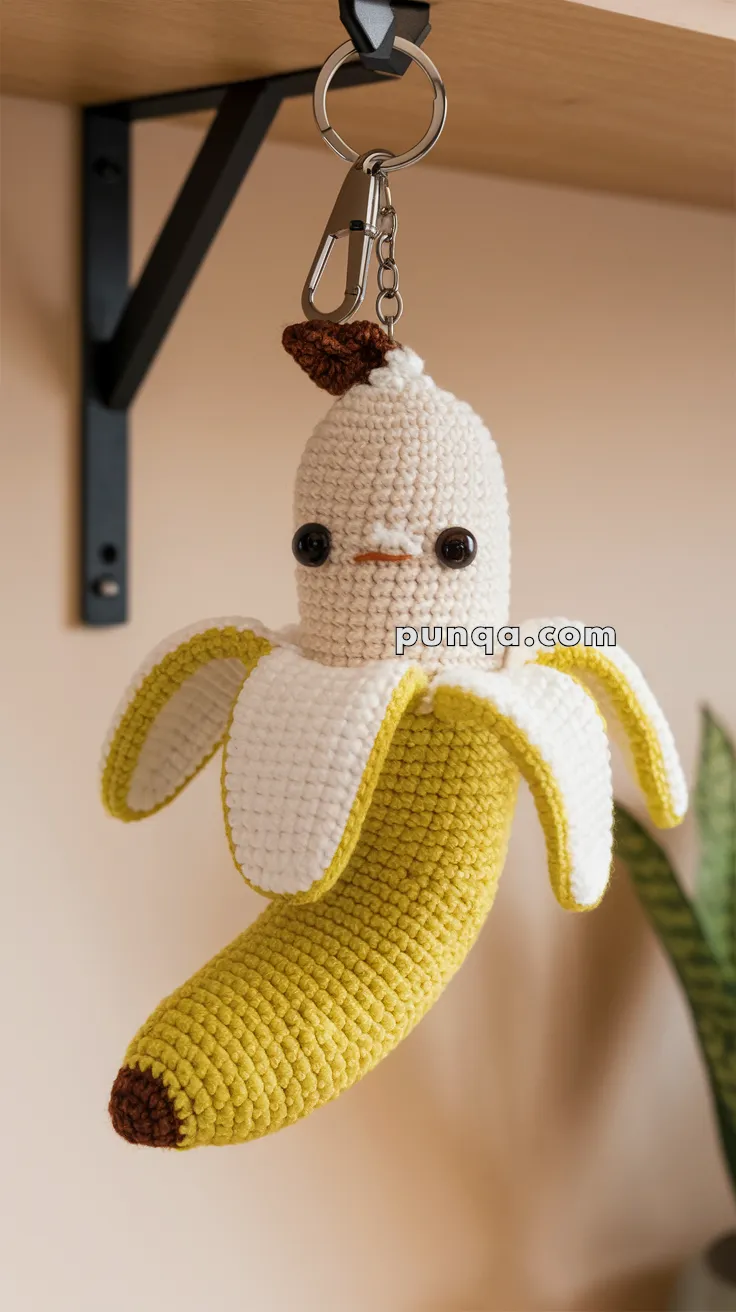 Amigurumi Banana Keychain – FREE Crochet Pattern