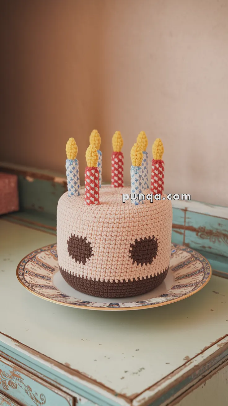 Amigurumi Cake with Candles – FREE Crochet Pattern