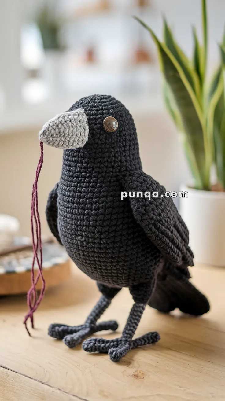 Amigurumi Black Crow – FREE Crochet Pattern