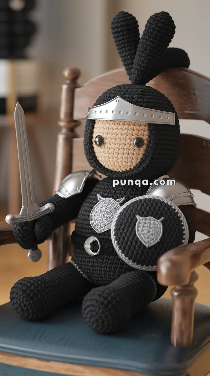 Amigurumi Black Knight – FREE Crochet Pattern