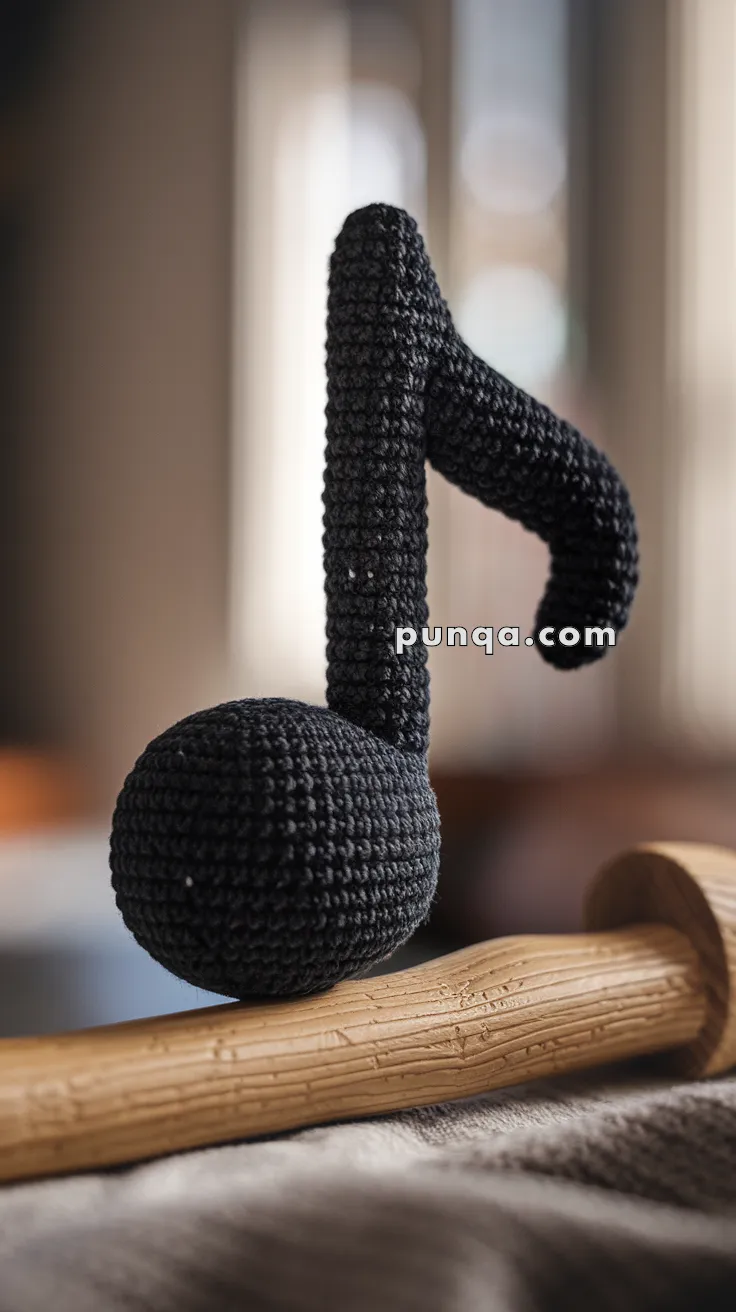 Amigurumi Black Musical Note – FREE Crochet Pattern