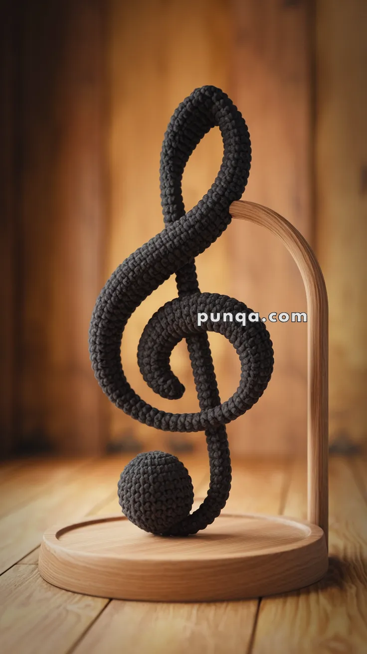 Amigurumi Black Treble Clef – FREE Crochet Pattern