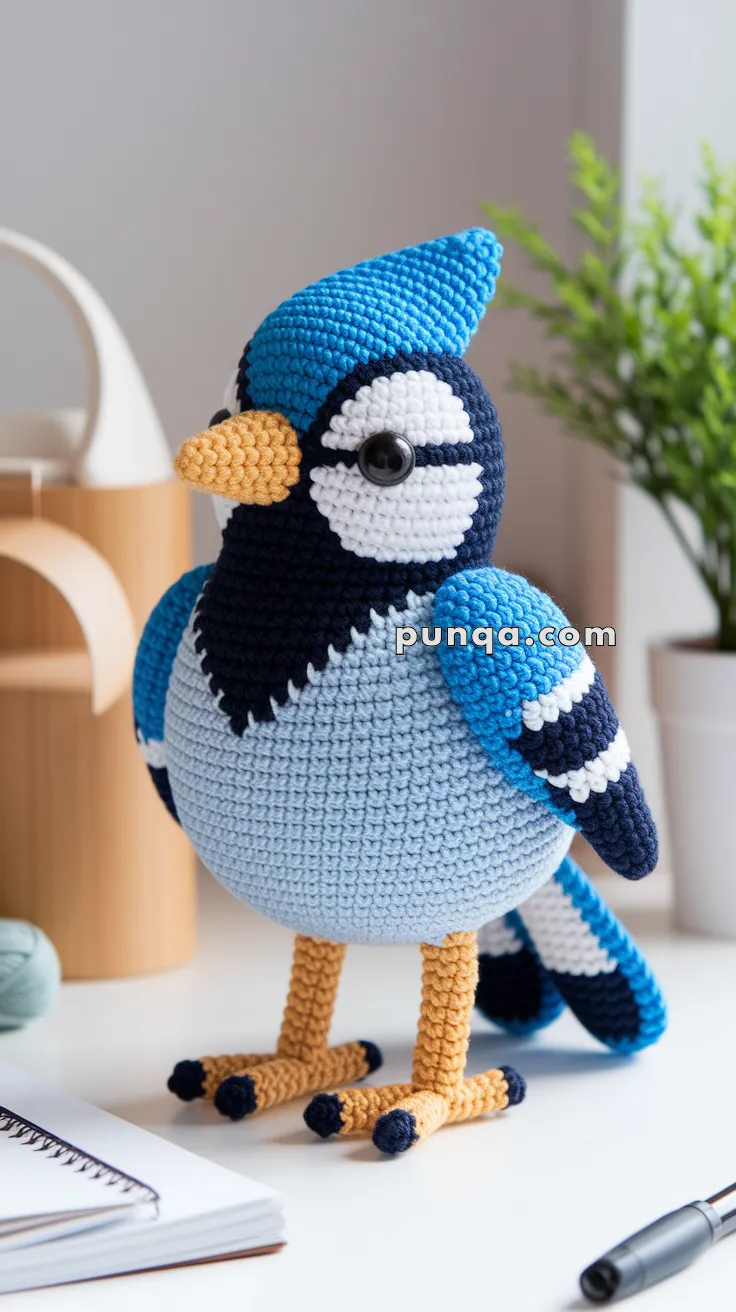 Amigurumi Blue Jay – FREE Crochet Pattern
