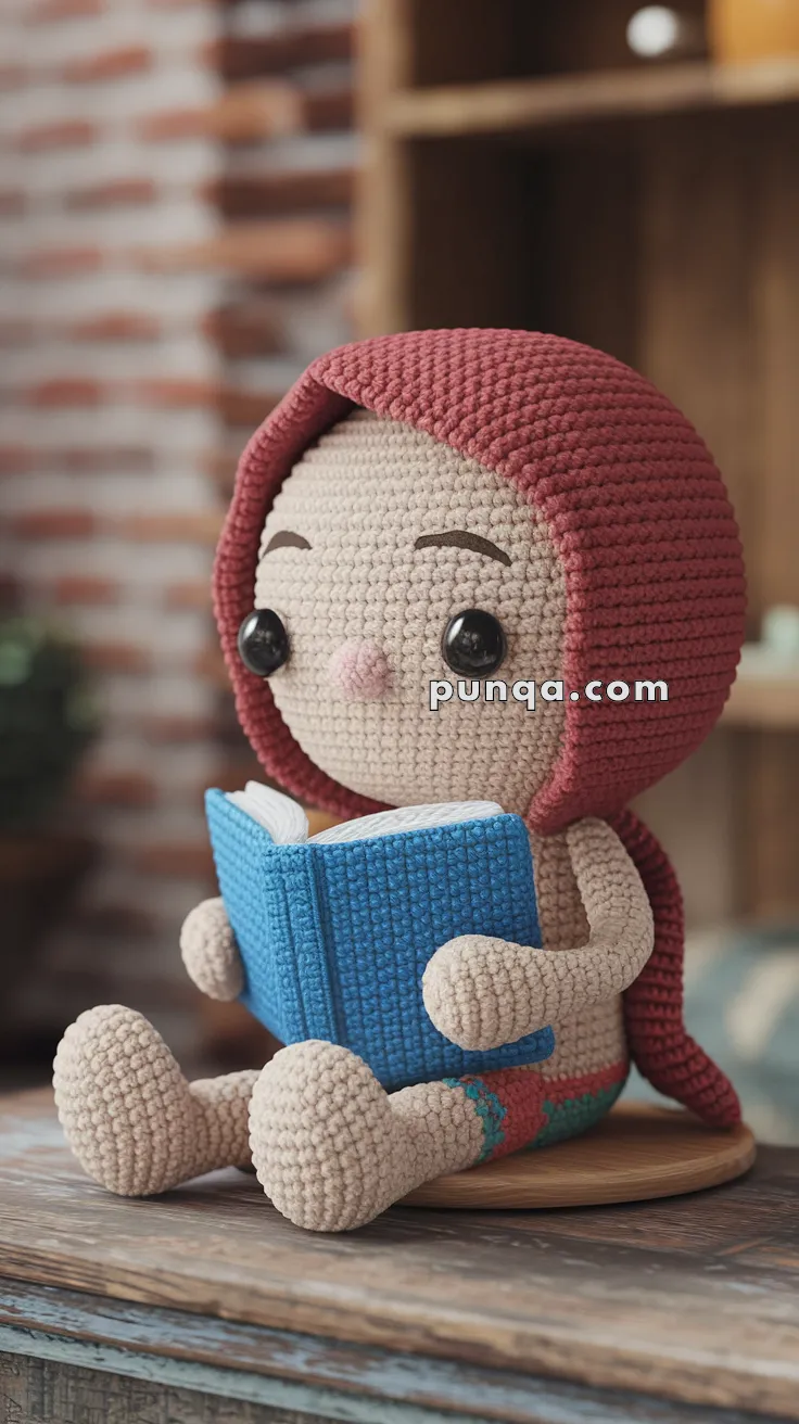 Amigurumi Bookworm Doll – FREE Crochet Pattern