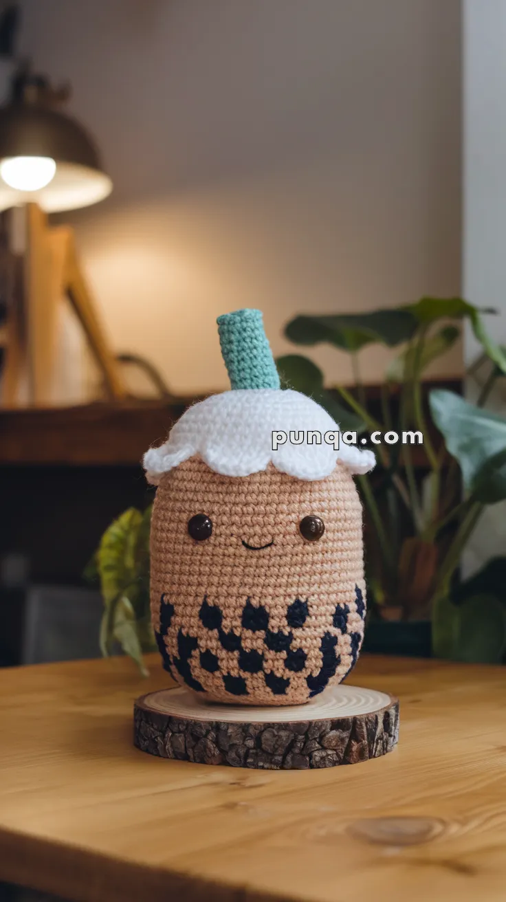 Realistic crochet image for Amigurumi Bubble Tea - FREE Crochet Pattern