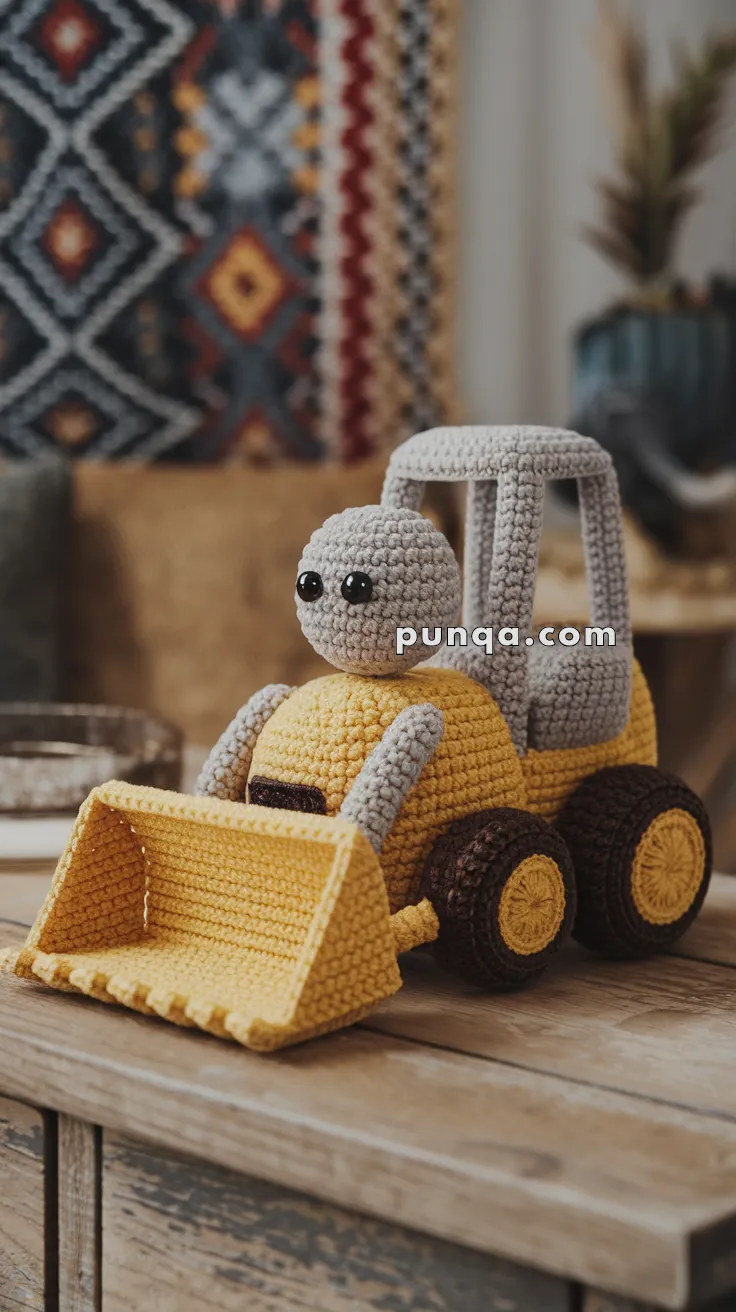 Amigurumi Bulldozer – FREE Crochet Pattern