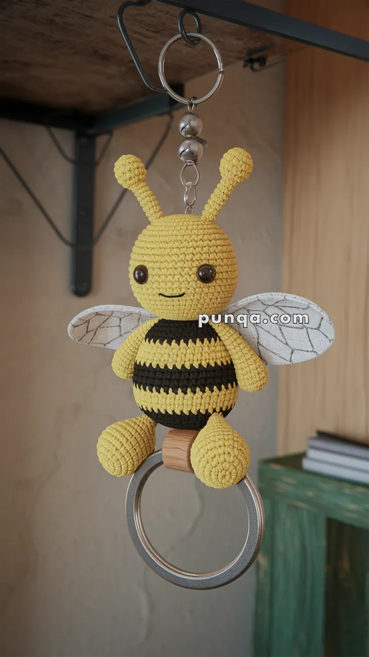 Amigurumi Bumblebee Keychain – FREE Crochet Pattern