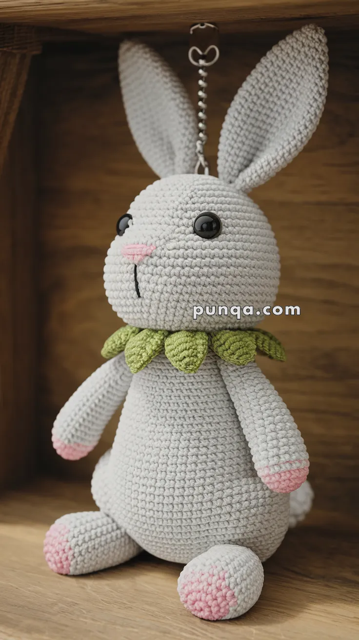 Amigurumi Bunny Keychain – FREE Crochet Pattern