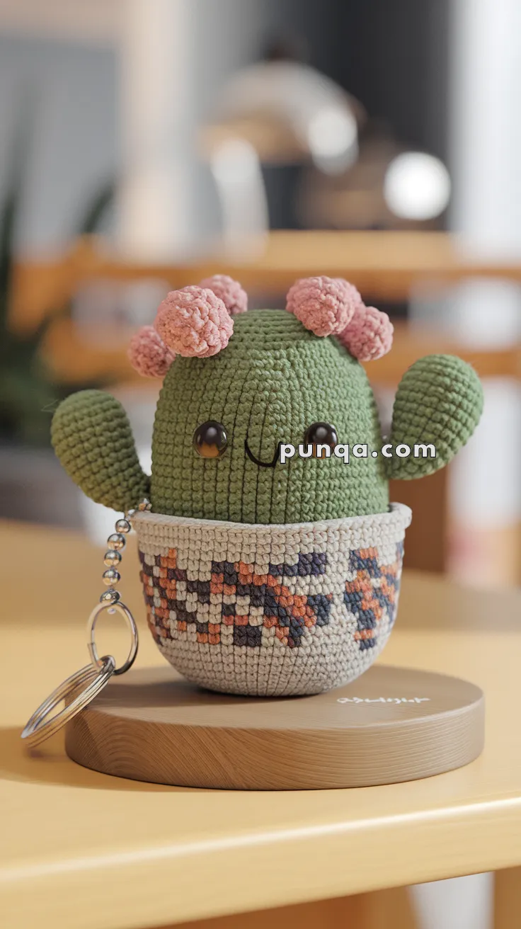 Amigurumi Cactus Keychain – FREE Crochet Pattern
