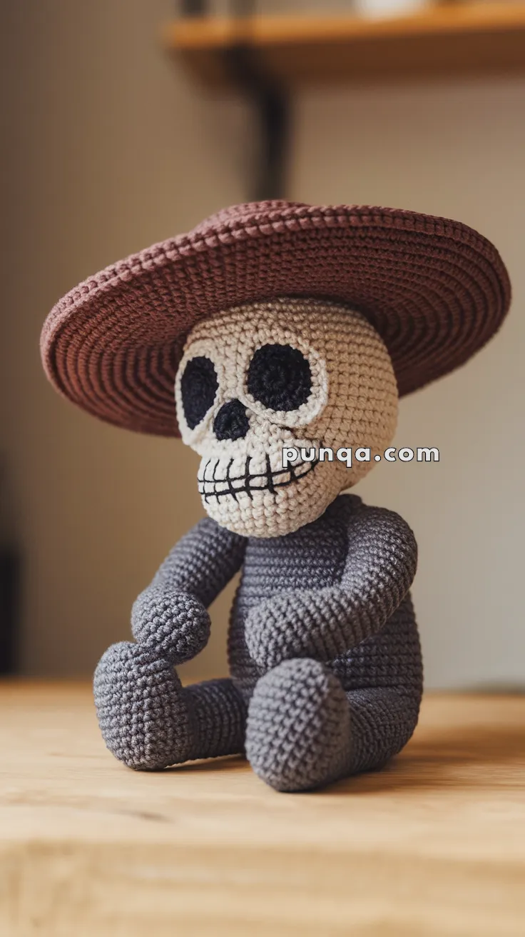 Amigurumi Calavera Skeleton with Hat – FREE Crochet Pattern