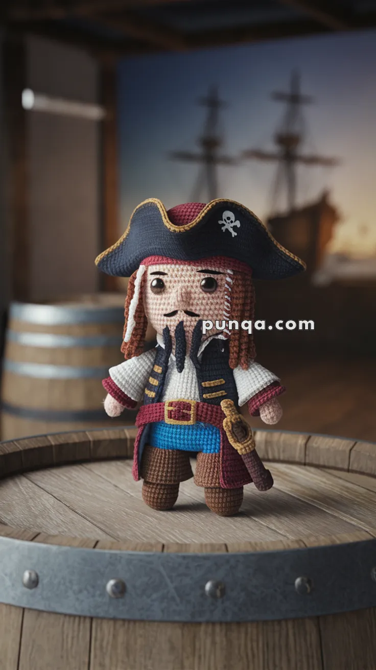 Amigurumi Captain Jack Sparrow – FREE Crochet Pattern