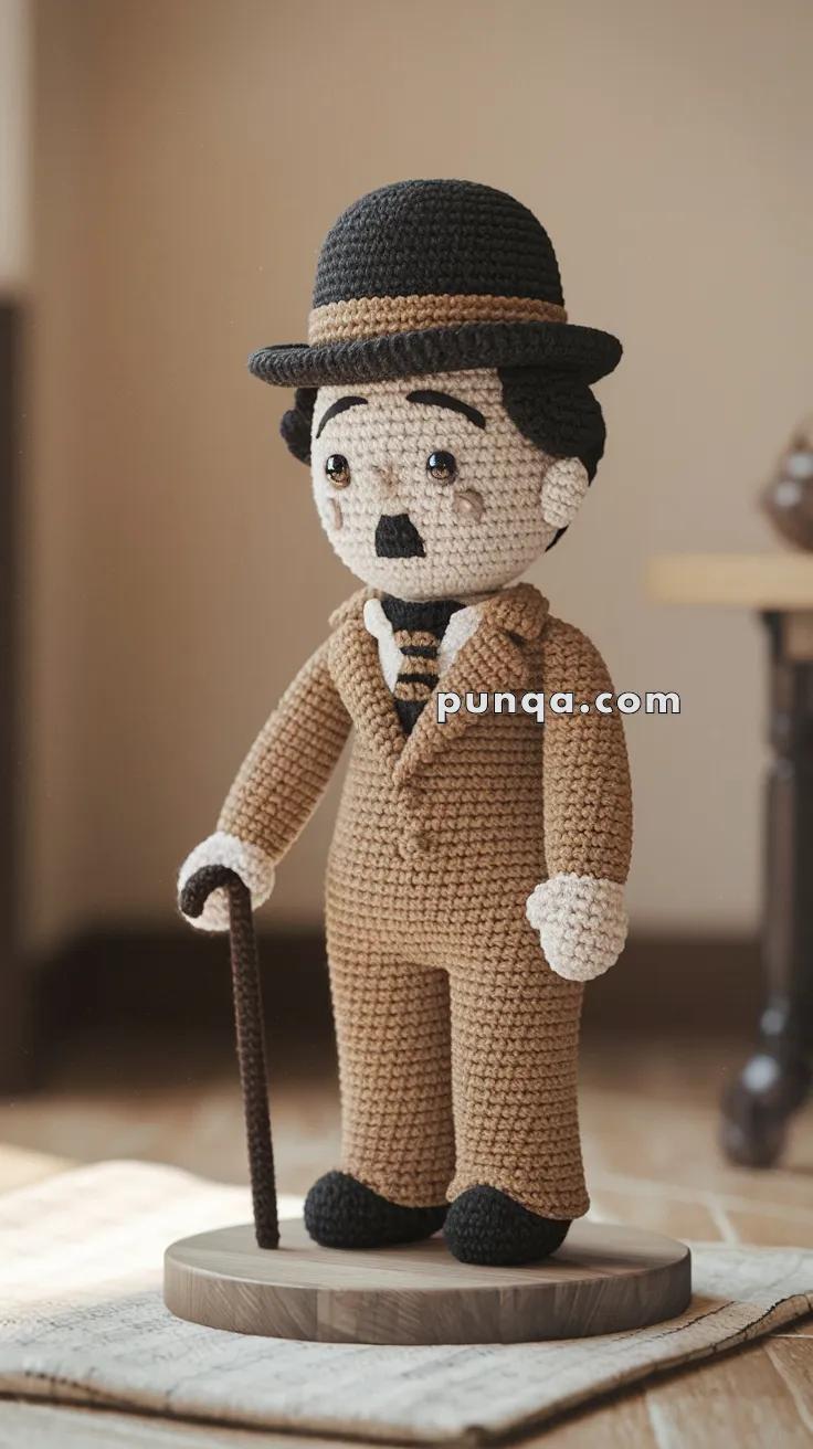 Amigurumi Charlie Chaplin – FREE Crochet Pattern