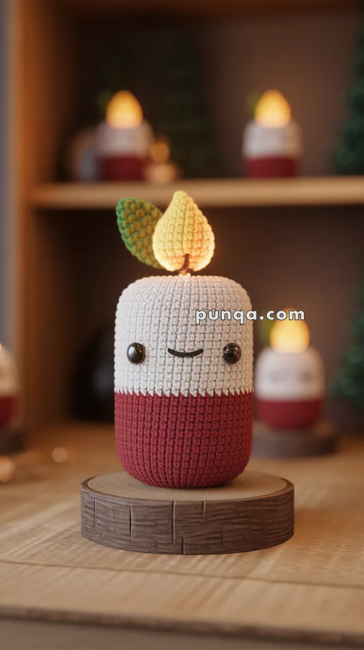 Amigurumi Christmas Candle – FREE Crochet Pattern