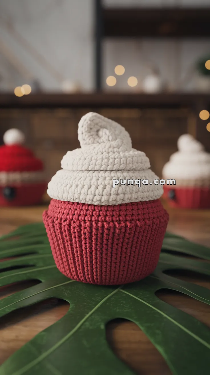 Amigurumi Christmas Cupcake With Icing – FREE Crochet Pattern