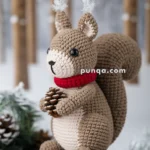 Amigurumi Christmas Squirrel With Pinecone – FREE Crochet Pattern