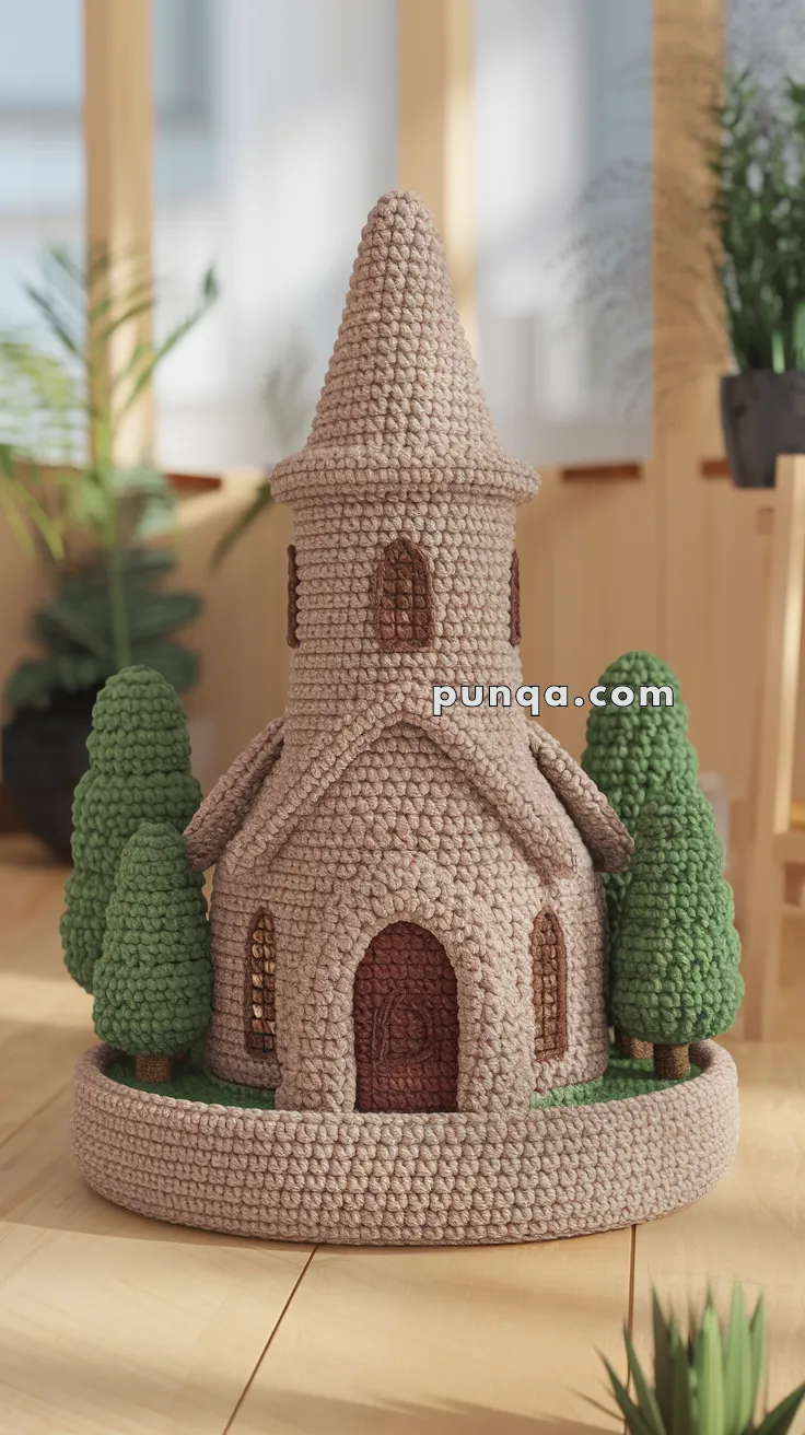 Realistic crochet image for Amigurumi Church - FREE Crochet Pattern