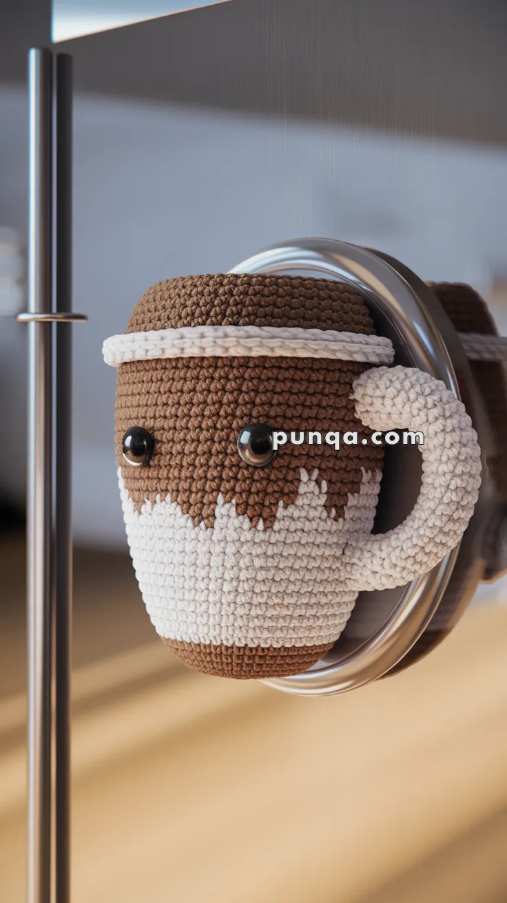 Amigurumi Coffee Cup Fridge Magnet – FREE Crochet Pattern