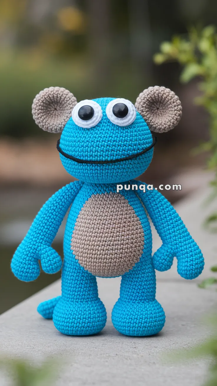 Realistic crochet image for Amigurumi Cookie Monster - FREE Crochet Pattern