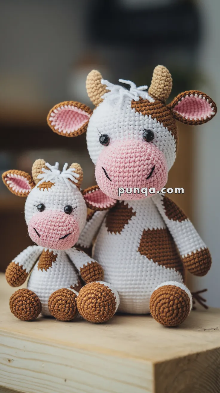 Amigurumi Cow With Calf – FREE Crochet Pattern
