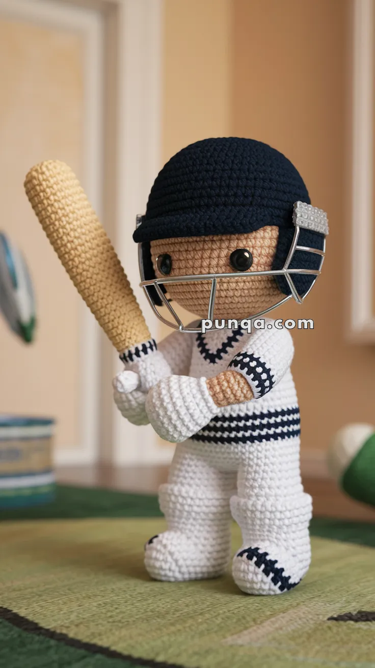 Amigurumi Cricket Player – FREE Crochet Pattern