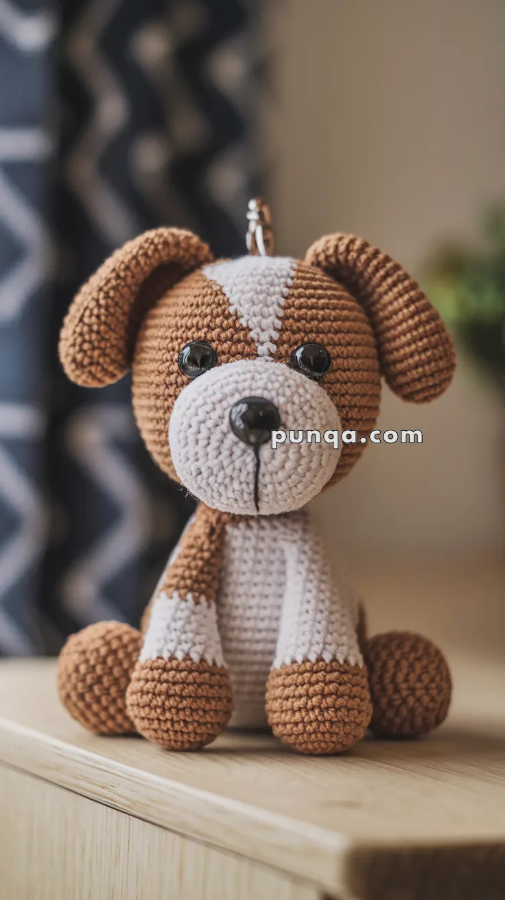 Amigurumi Dog Keychain – FREE Crochet Pattern