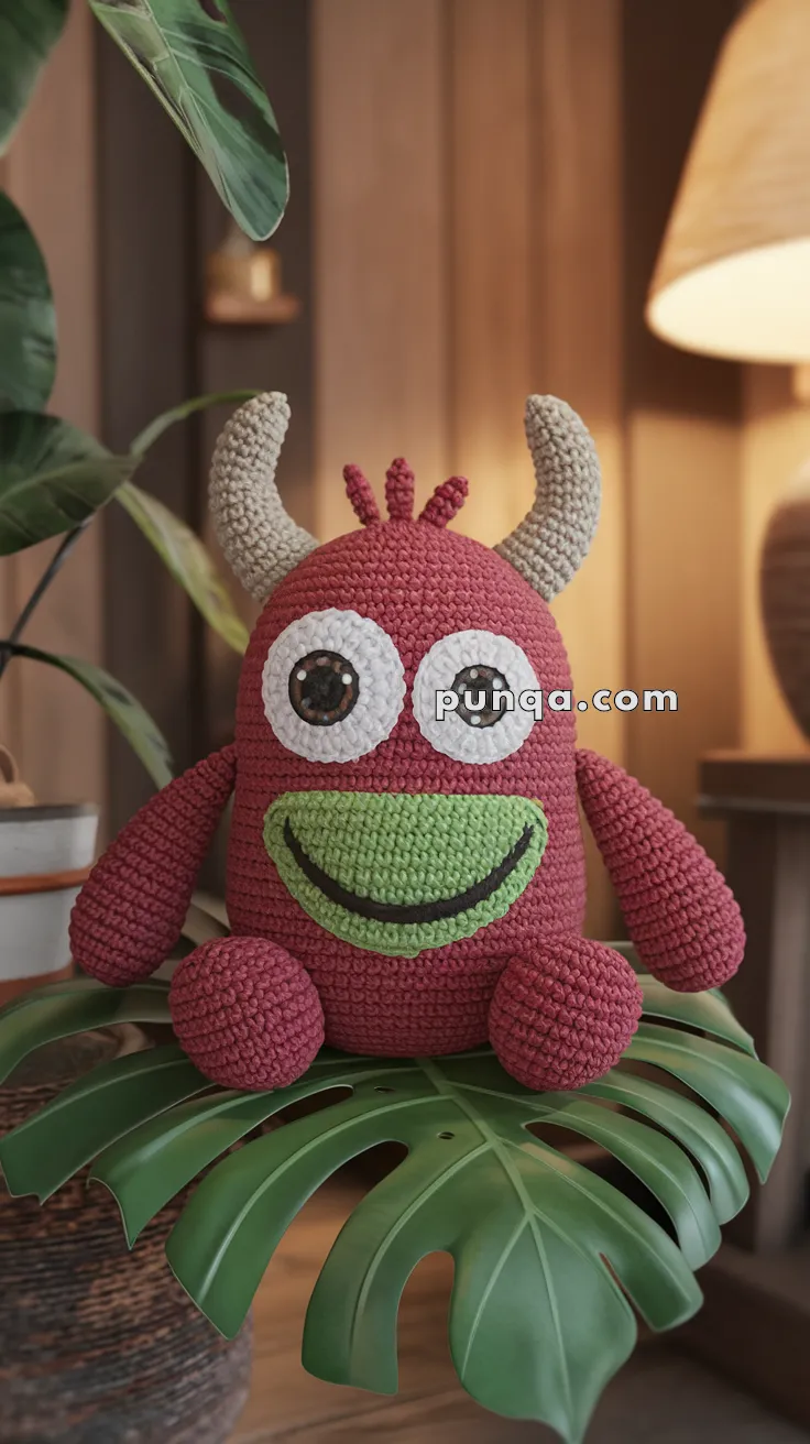 Realistic crochet image for Amigurumi Doodle Monster - FREE Crochet Pattern