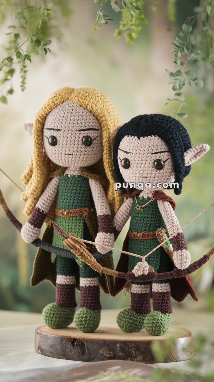 Amigurumi Elven Archer Duo – FREE Crochet Pattern