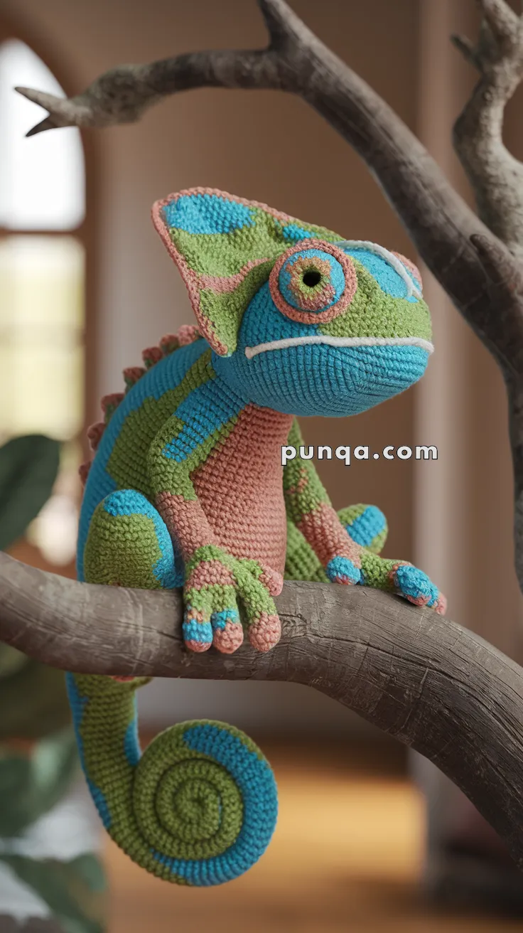 Amigurumi Fantasy Chameleon – FREE Crochet Pattern