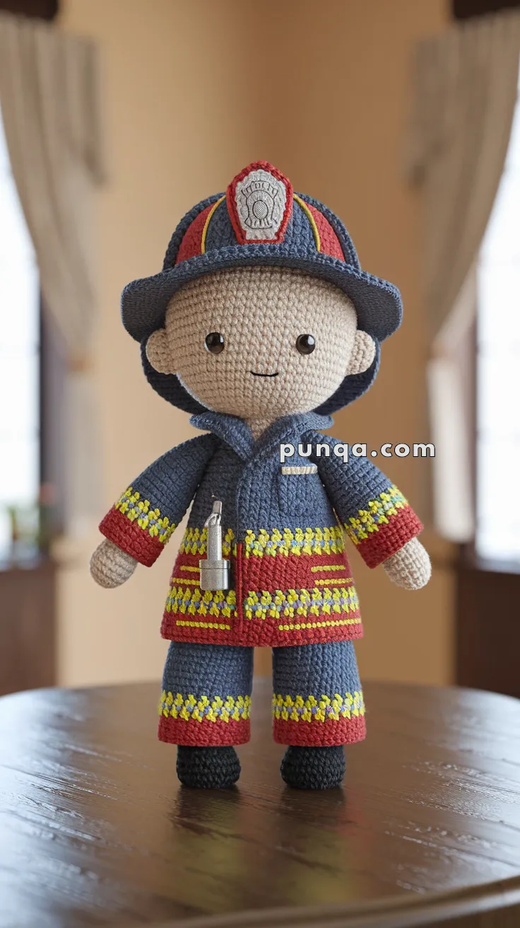 Amigurumi Firefighter Doll – FREE Crochet Pattern