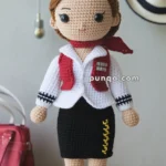 Amigurumi Flight Attendant Doll – FREE Crochet Pattern