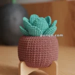 Amigurumi Flower Pot With Succulent – FREE Crochet Pattern
