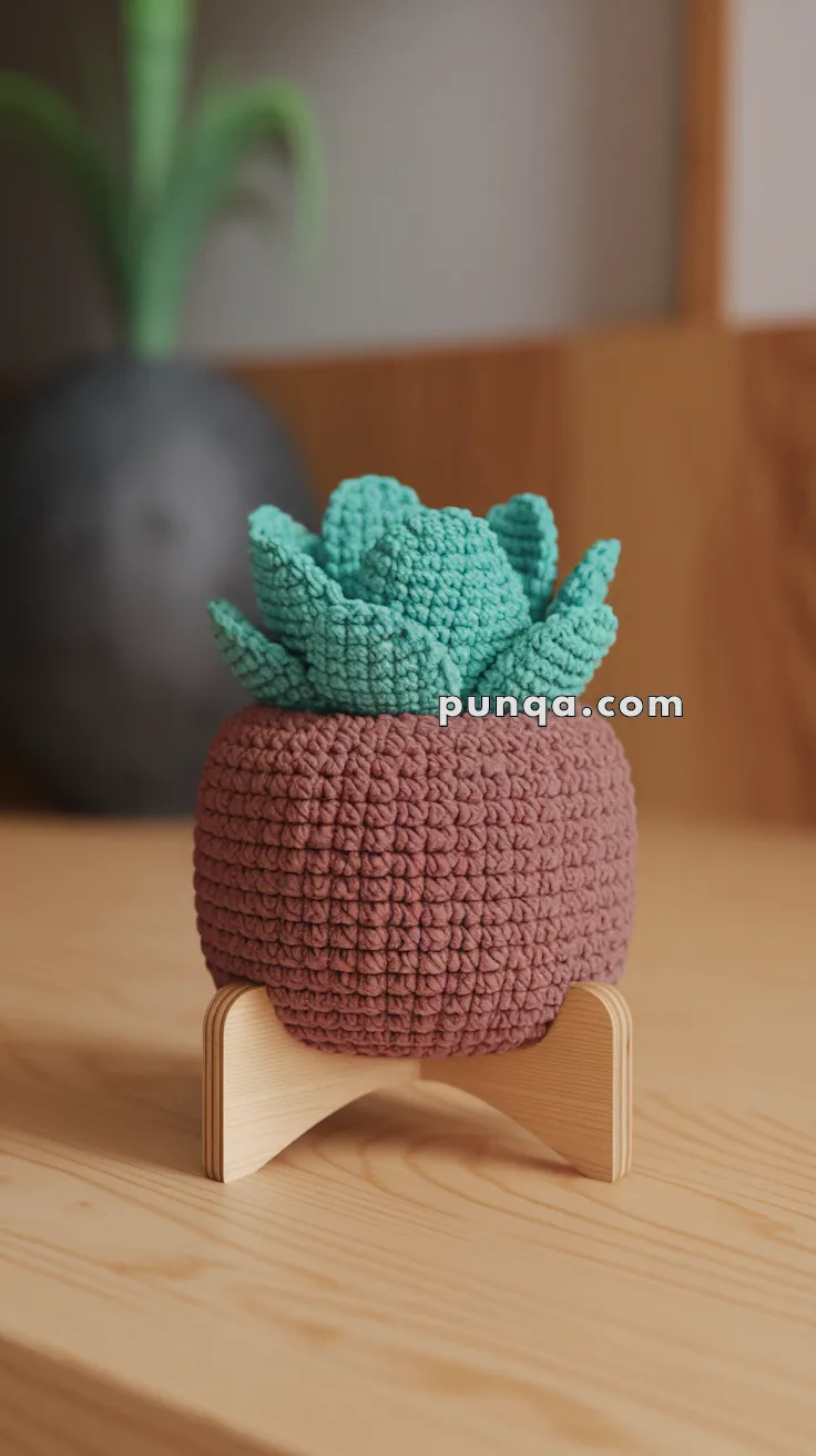 Amigurumi Flower Pot With Succulent – FREE Crochet Pattern