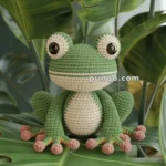 Amigurumi Frog Keychain – FREE Crochet Pattern