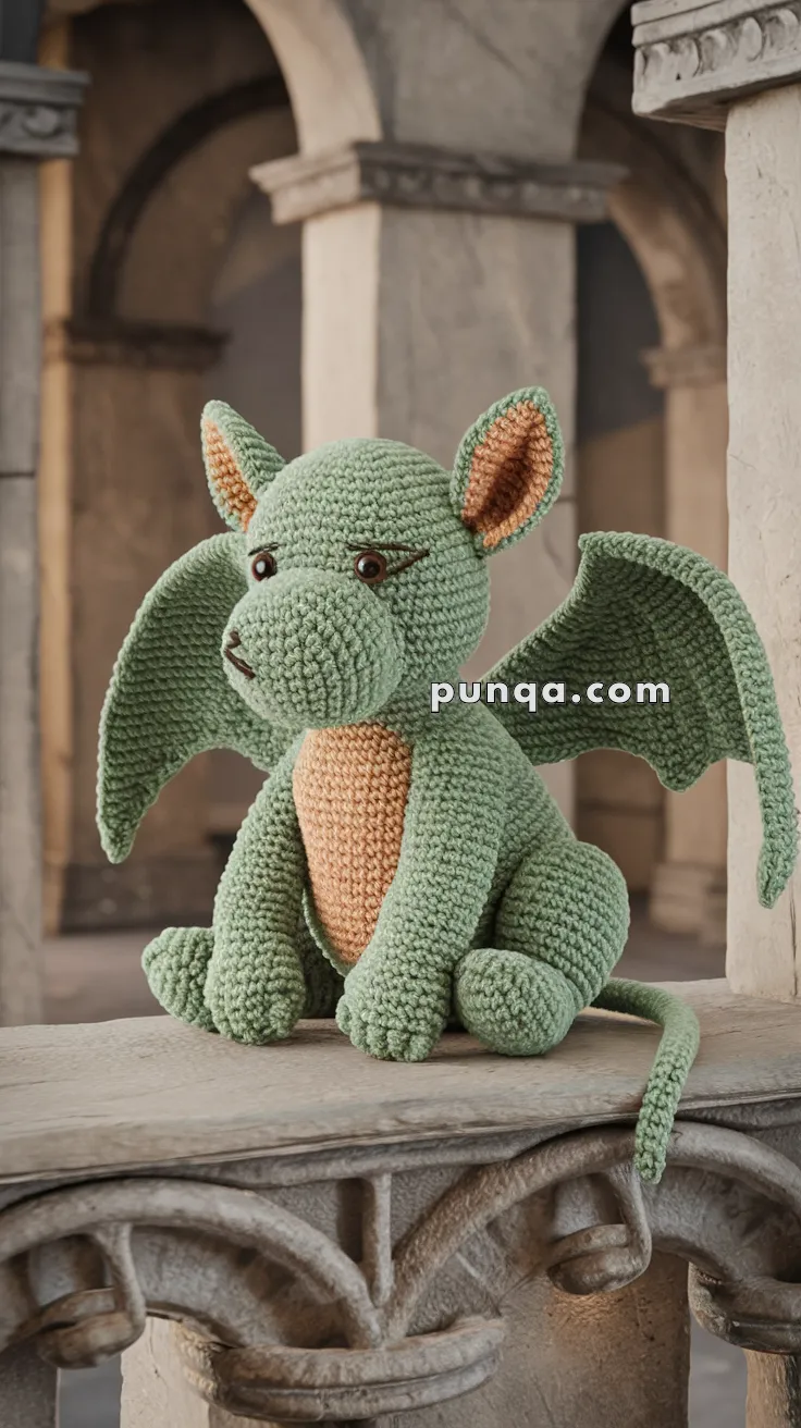 Realistic crochet image for Amigurumi Gargoyle - FREE Crochet Pattern