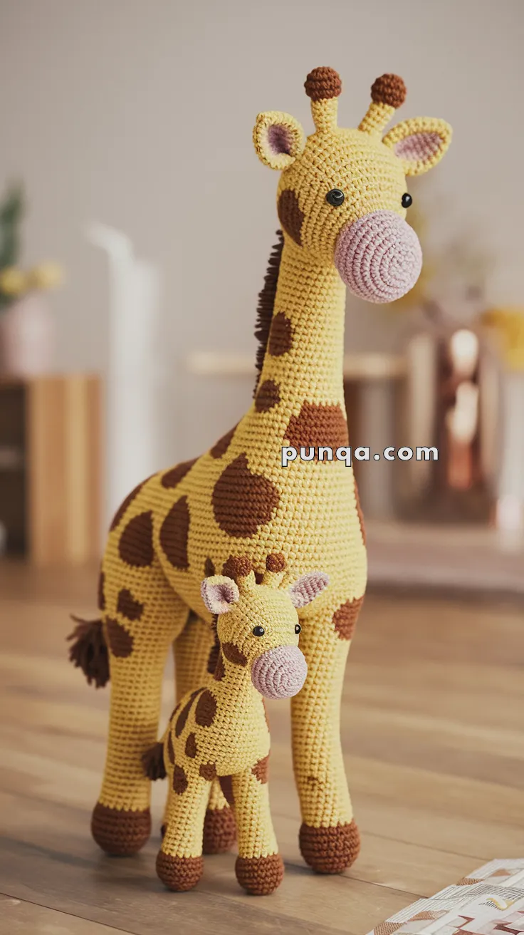 Amigurumi Giraffe With Baby – FREE Crochet Pattern