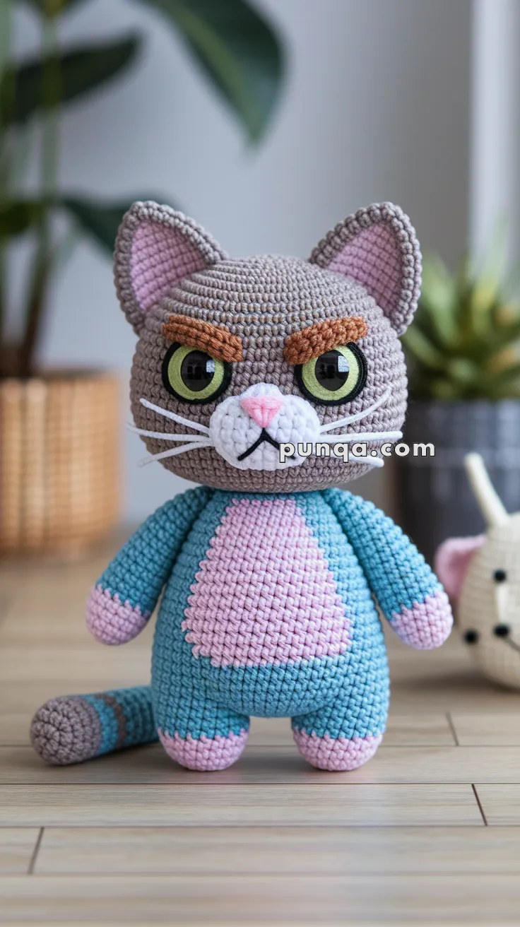 Amigurumi Grumpy Cat – FREE Crochet Pattern