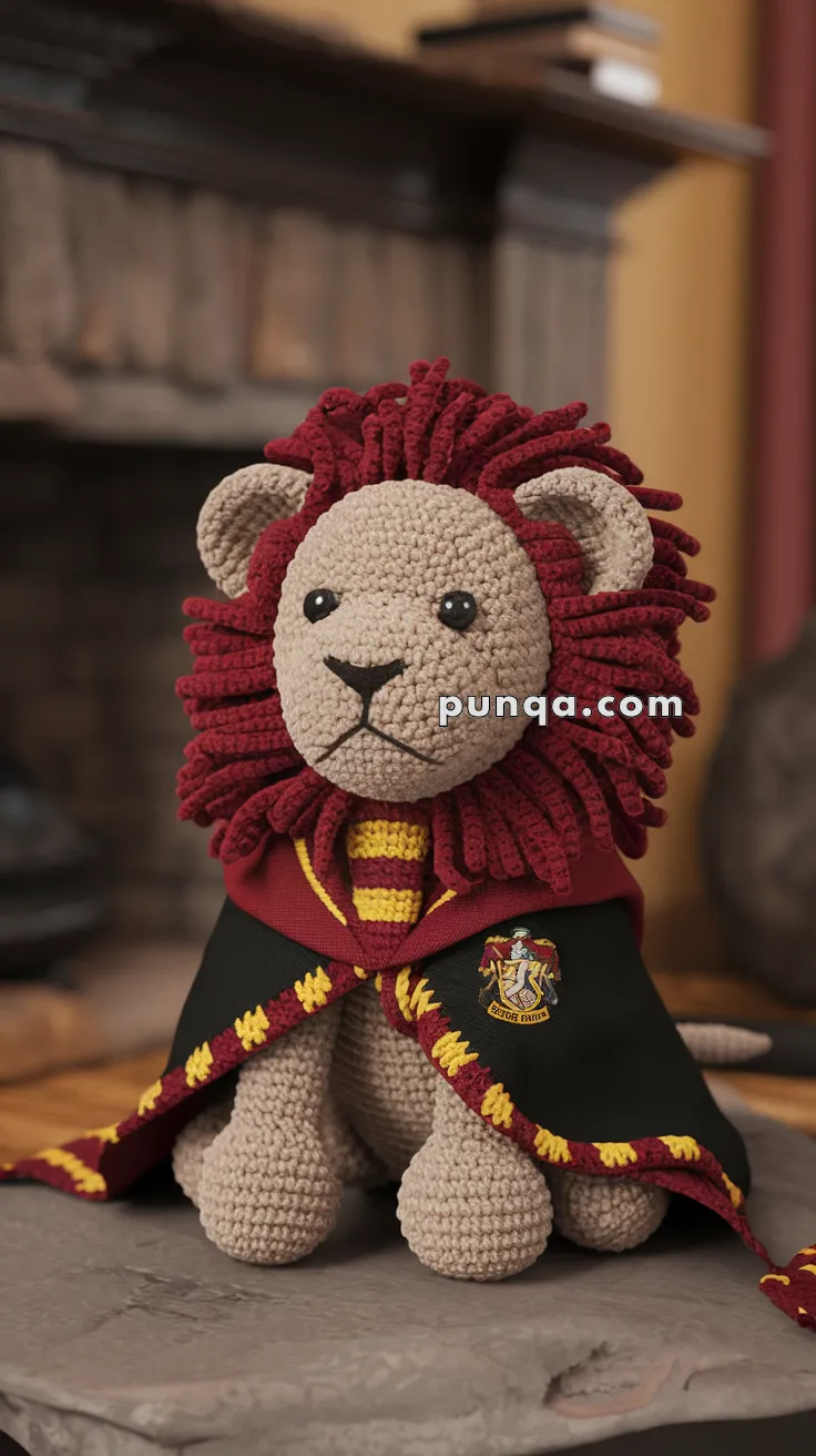 Amigurumi Gryffindor Lion – FREE Crochet Pattern