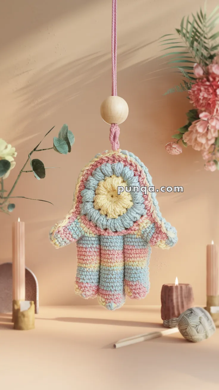 Amigurumi Hamsa Hand Charm – FREE Crochet Pattern