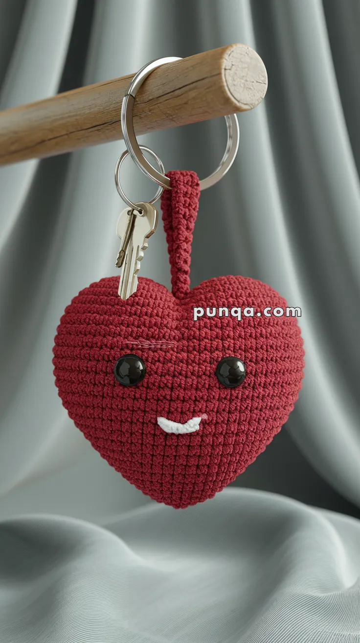 Amigurumi Heart Keychain – FREE Crochet Pattern