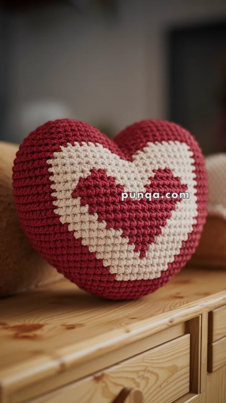 Amigurumi Heart Shaped Pillow – FREE Crochet Pattern