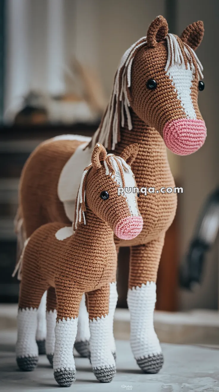 Amigurumi Horse With Foal – FREE Crochet Pattern