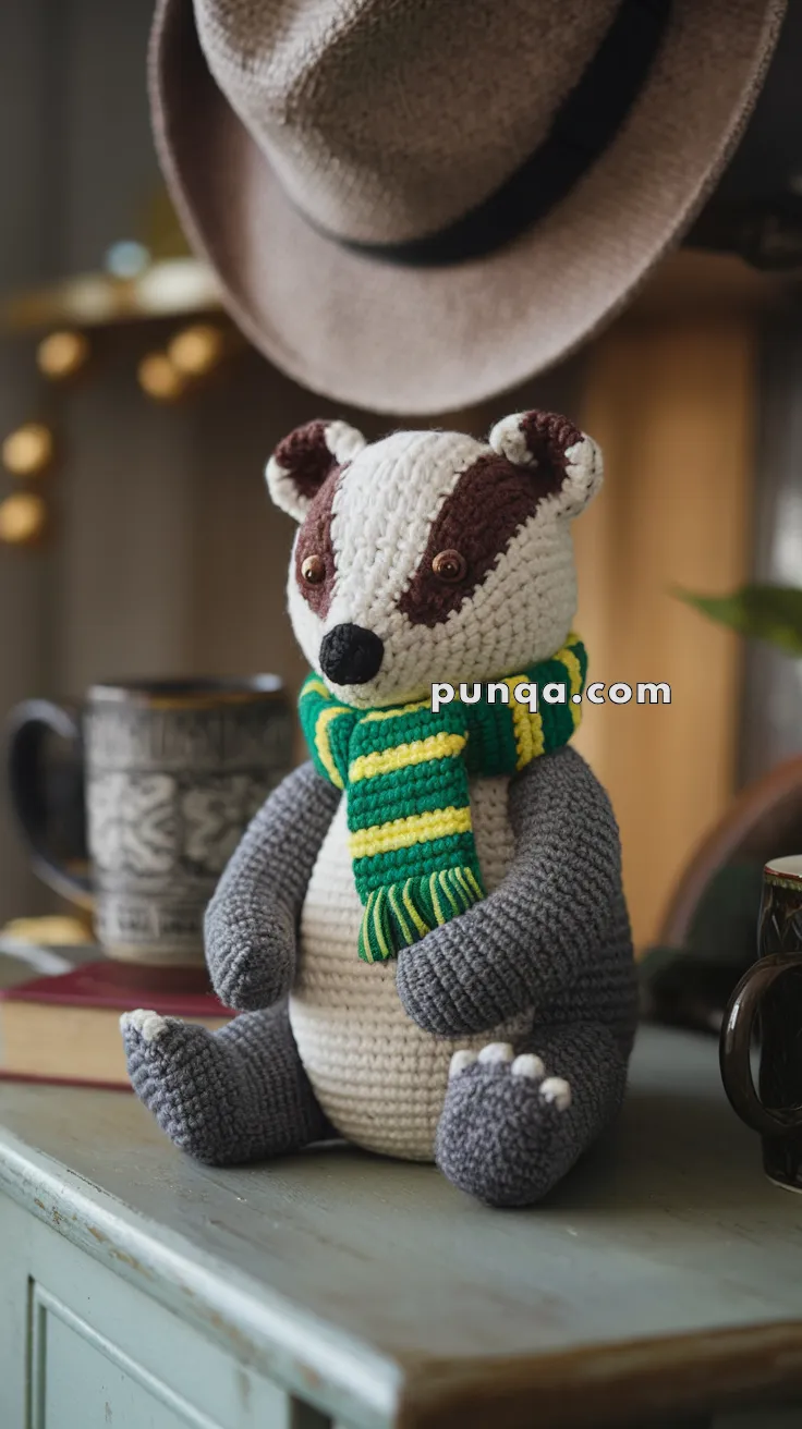 Amigurumi Hufflepuff Badger – FREE Crochet Pattern