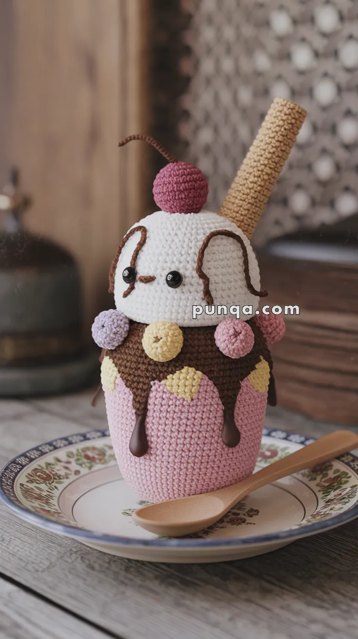 Amigurumi Ice Cream Sundae – FREE Crochet Pattern
