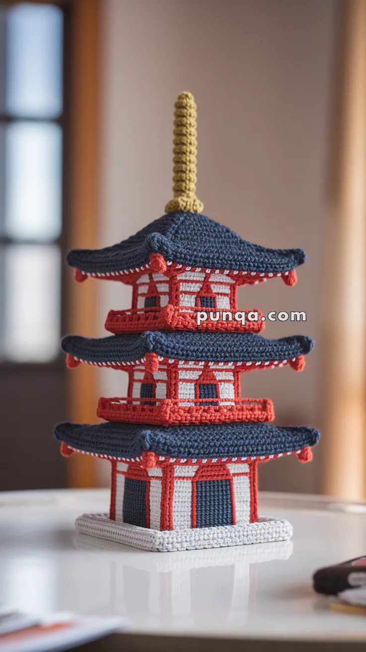 Amigurumi Japanese Pagoda – FREE Crochet Pattern