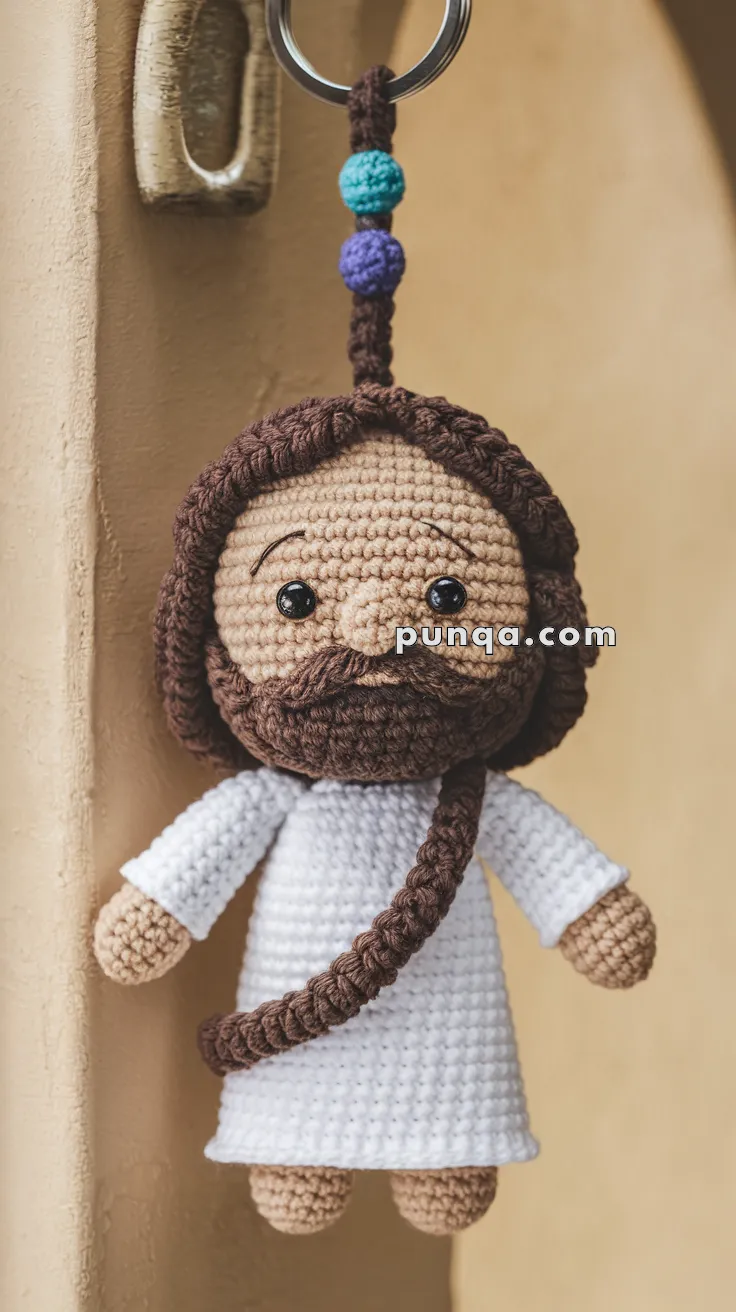 Amigurumi Jesus Keychain – FREE Crochet Pattern