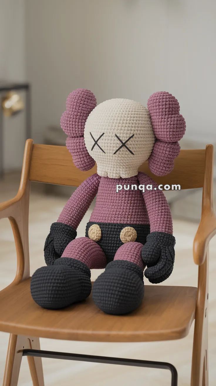 Amigurumi Kaws-Inspired Doll – FREE Crochet Pattern