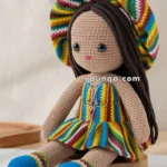 Amigurumi Kente Cloth Patterned Doll – FREE Crochet Pattern