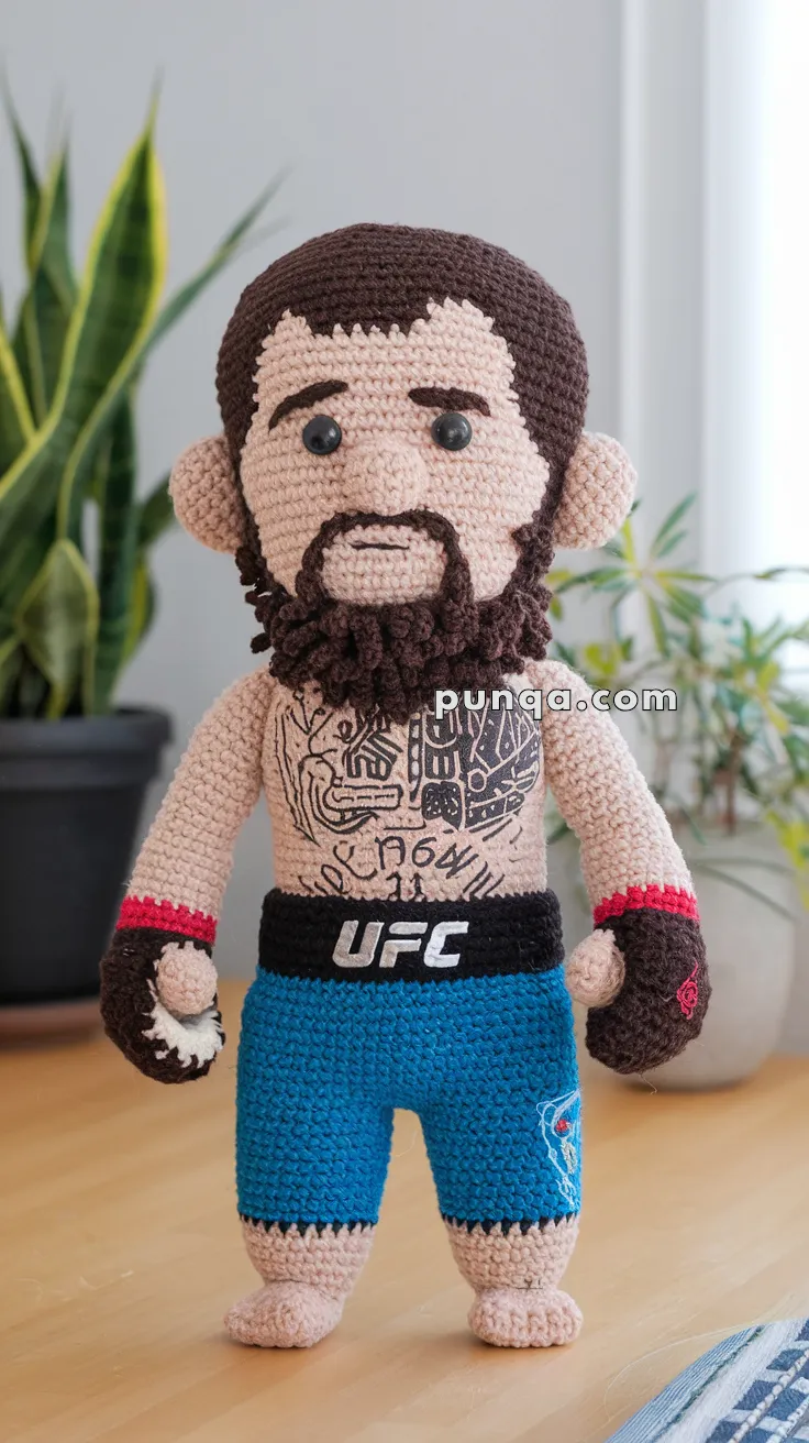 Amigurumi Khabib Nurmagomedov – FREE Crochet Pattern
